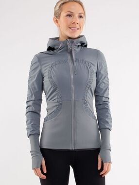 NWOT LULULEMON Dance Studio Jacket III Reversible Gray Size 8